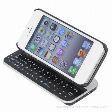 Bluetooth Keyboard, Made of PC Material, Protective Case Slid for iPhone 4/4S/5/5C/5S